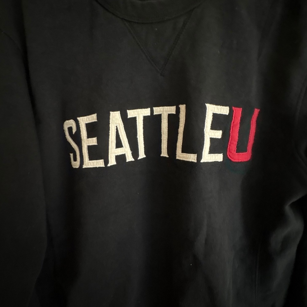 League Seattle University Crewneck Sweatshirt Black Small Seattle U Redhawks - Picture 3 of 6